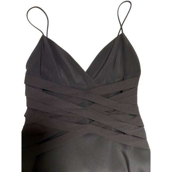 Rag & Bone Black Silk Dress Size 4 With Spaghetti Straps Wrap Accent - Picture 2 of 7